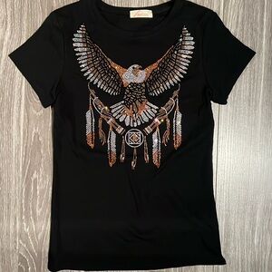 Brand new t-shirt with rhinestones size S